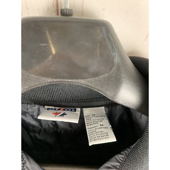 Jerzees Jacket Windbreaker Mens medium Black/maroon 1/2‎ Zip Golf Slicker - Picture 5 of 6